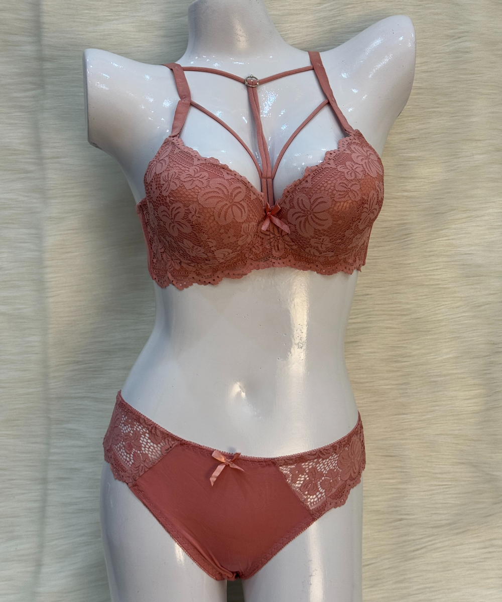 Fashion Padded Wired bra Pink