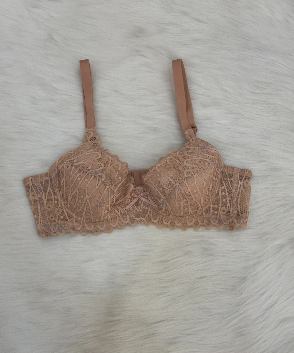 Tap Fashion Non Padded Wired Bra Peach