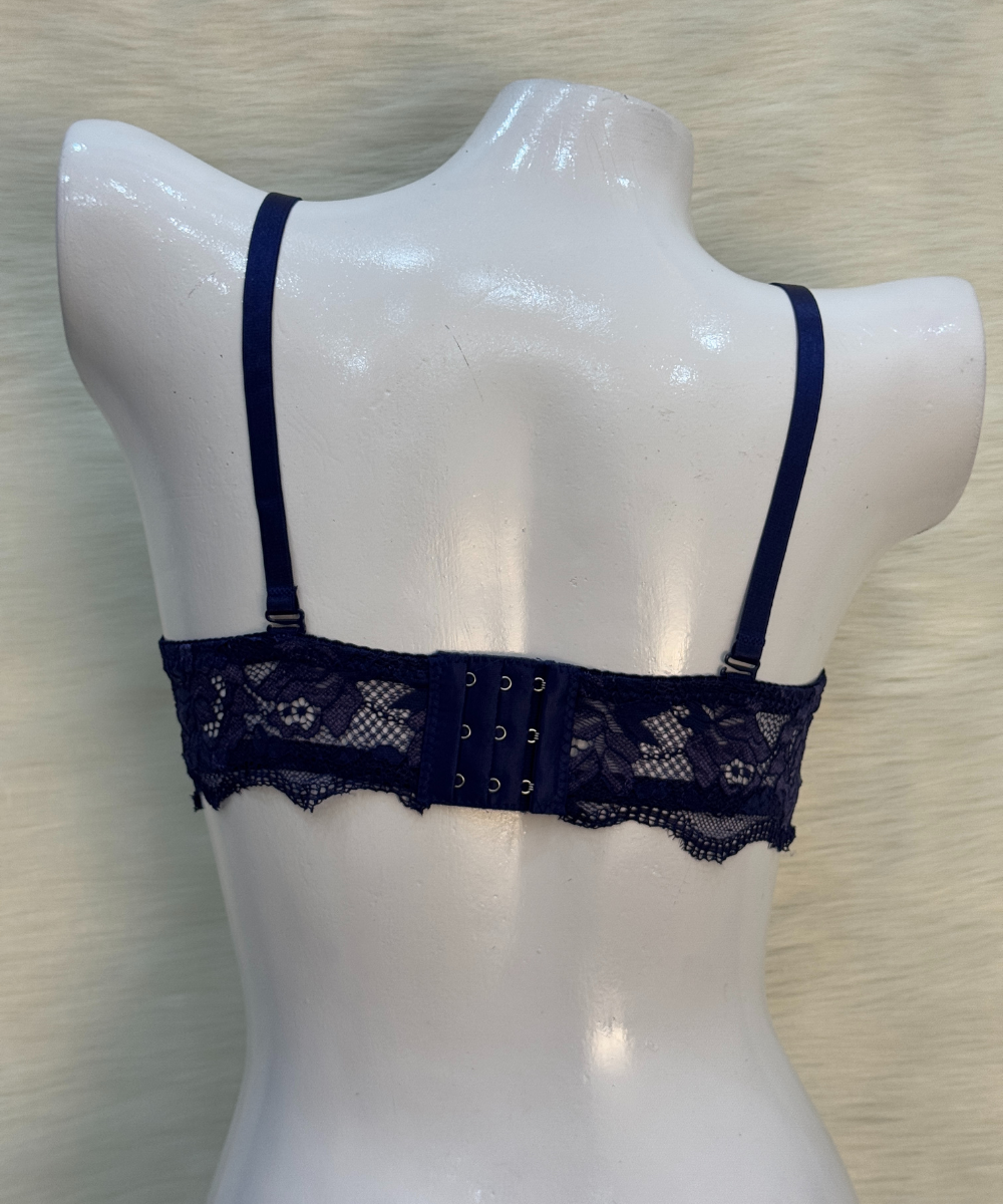 Catch Stylish Doted Padded Bra Black