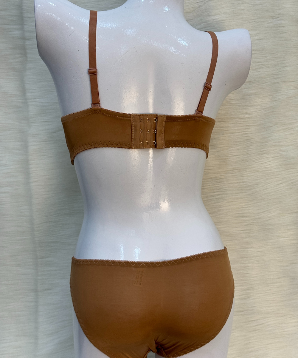 Fashion Padded Wired Bra Golden