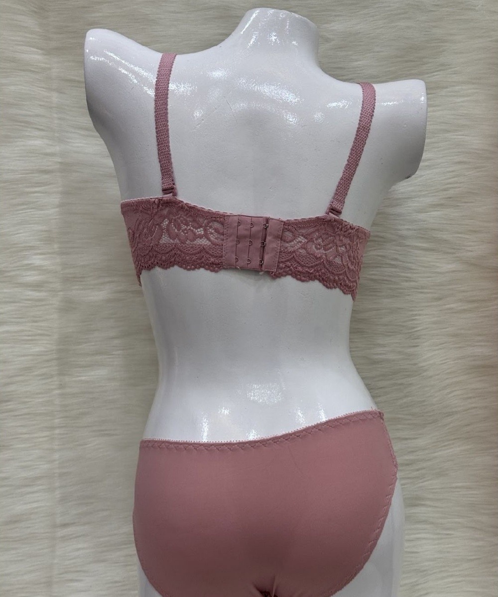 Catch Stylish Padded Wired Bra Sett Pink