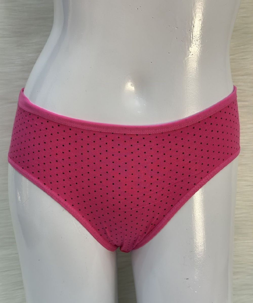 Comfort cotton doted panty Hot Pink