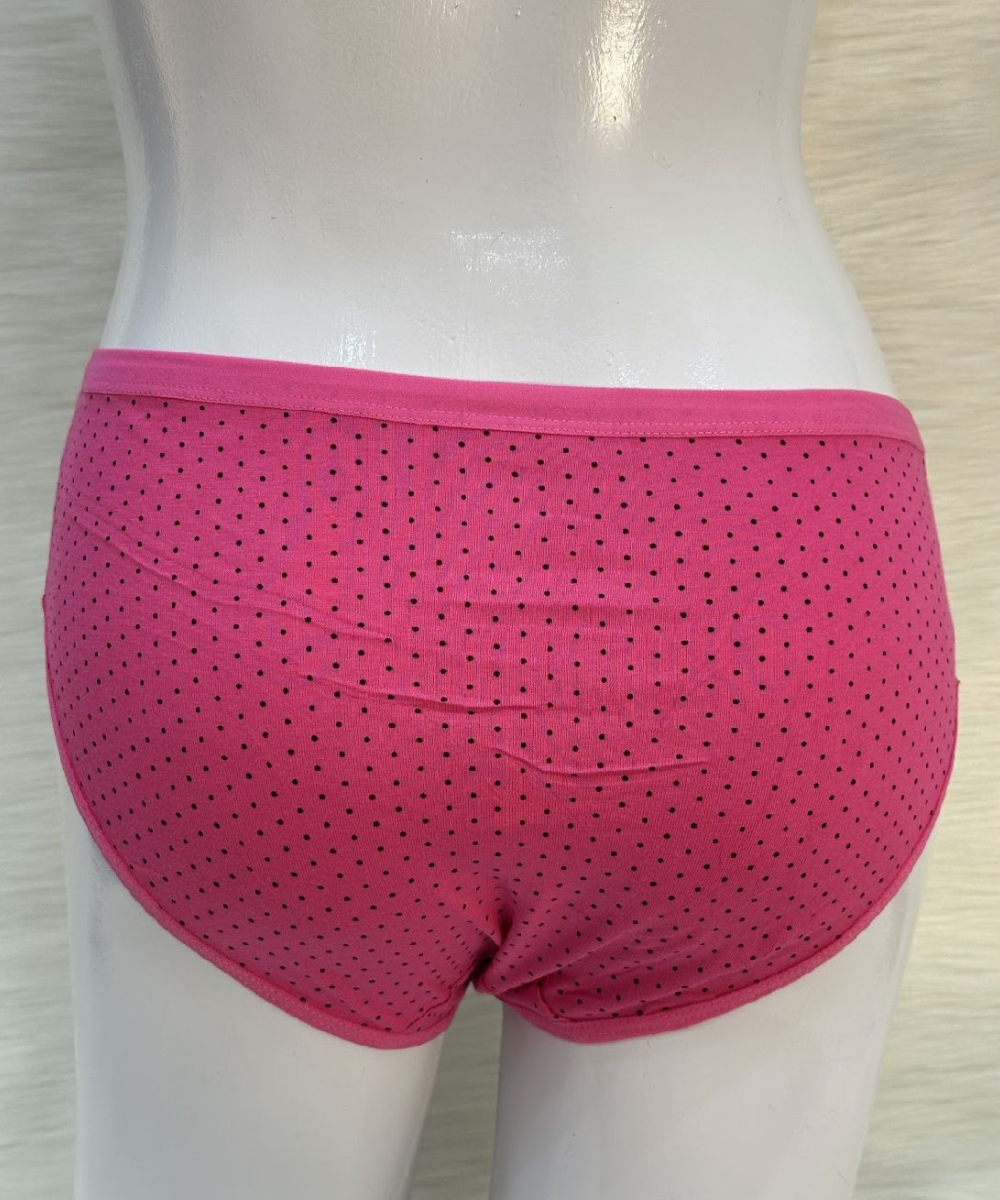 Comfort cotton doted panty Hot Pink